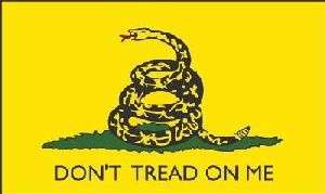 3'x5' DON'T TREAD ON ME Yellow Color Flag